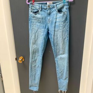 PARKER SMITH Skinny Jeans with Rough Hem Size 29